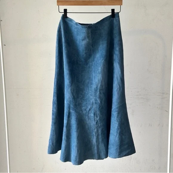 Vintage Chicos Suede (100% Leather) Skirt - Picture 1 of 3